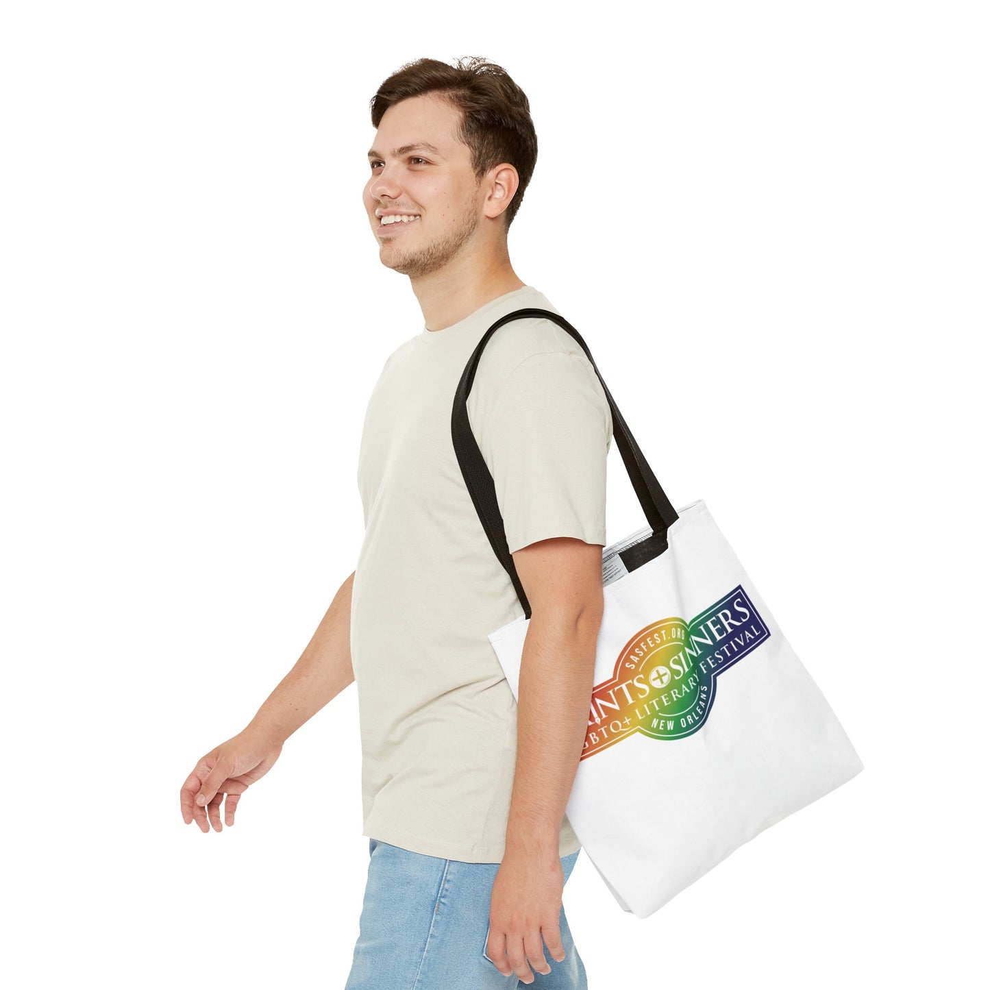 Saints & Sinners Rainbow Logo Tote Bag