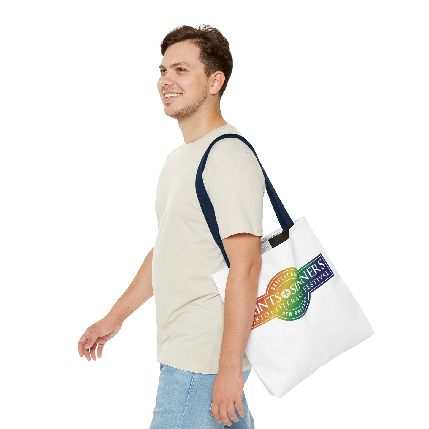 Saints & Sinners Rainbow Logo Tote Bag