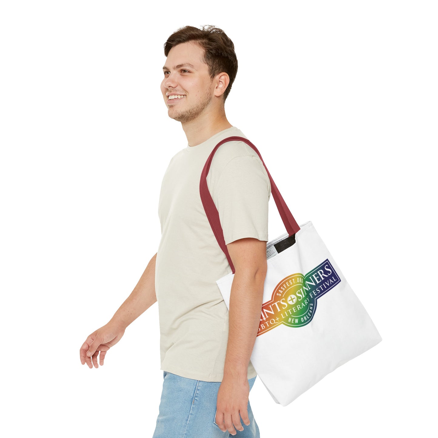 Saints & Sinners Rainbow Logo Tote Bag