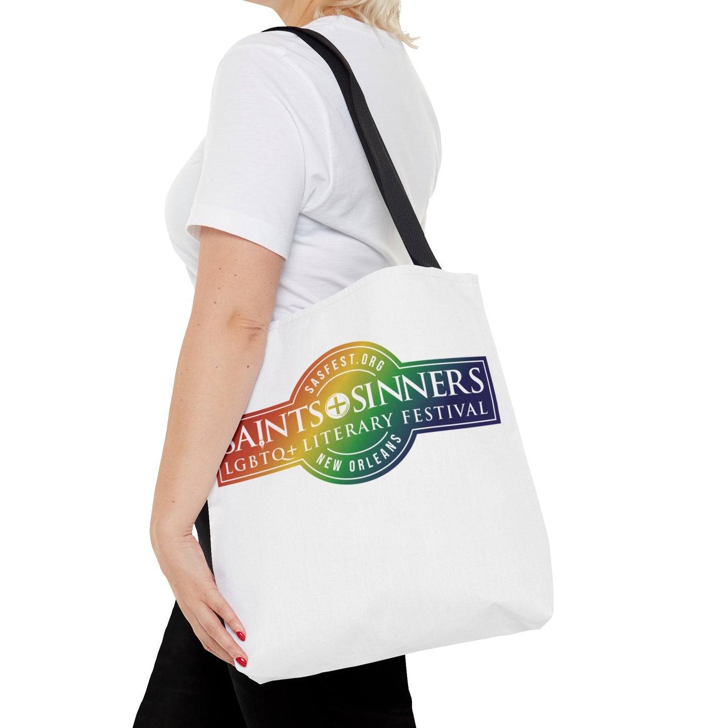 Saints & Sinners Rainbow Logo Tote Bag