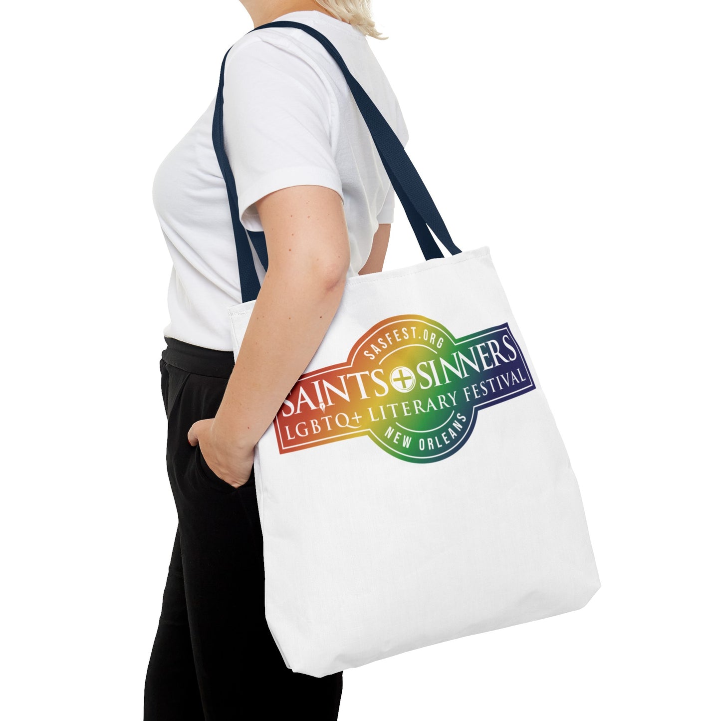 Saints & Sinners Rainbow Logo Tote Bag