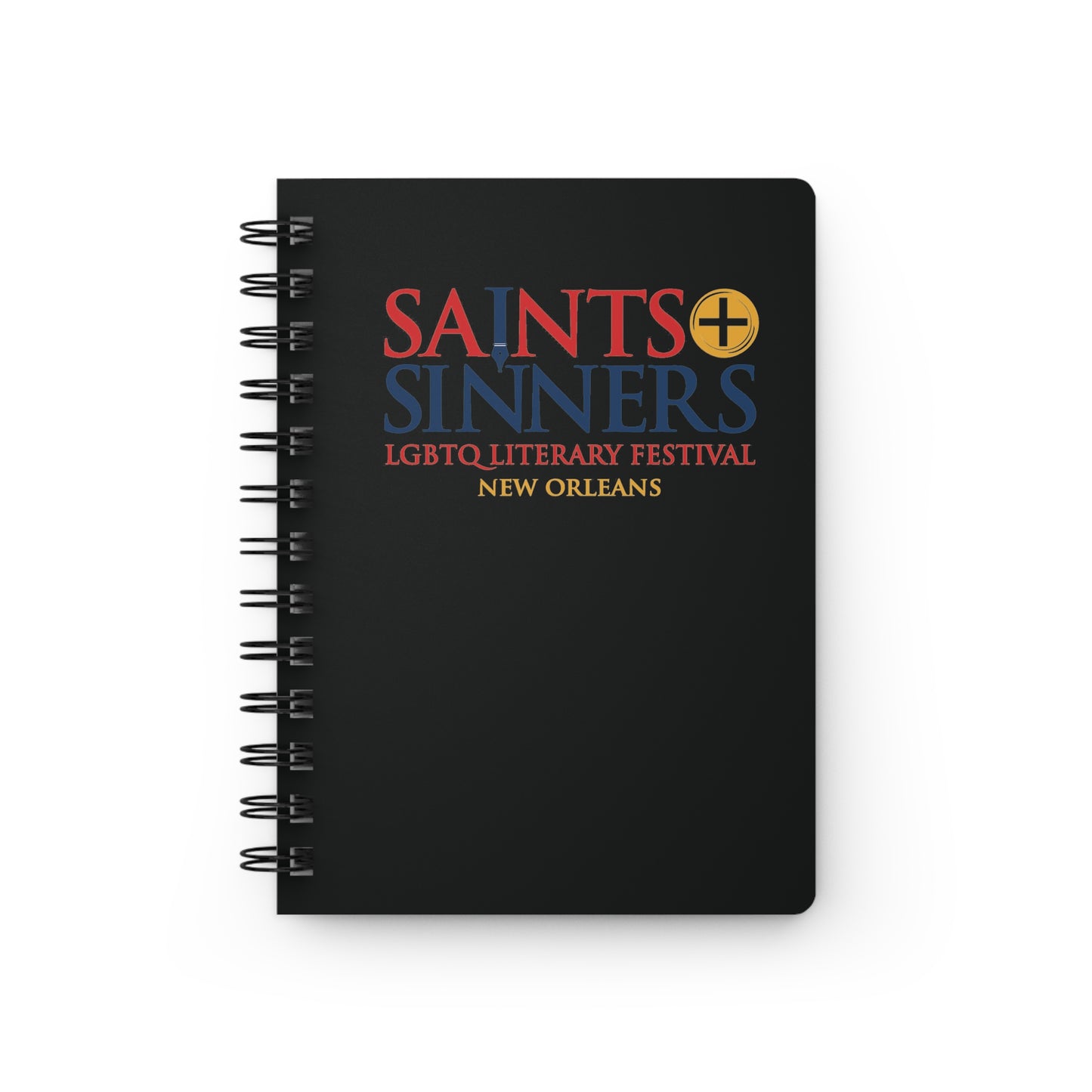 Saints & Sinners Logo Spiral Bound Journal - Black