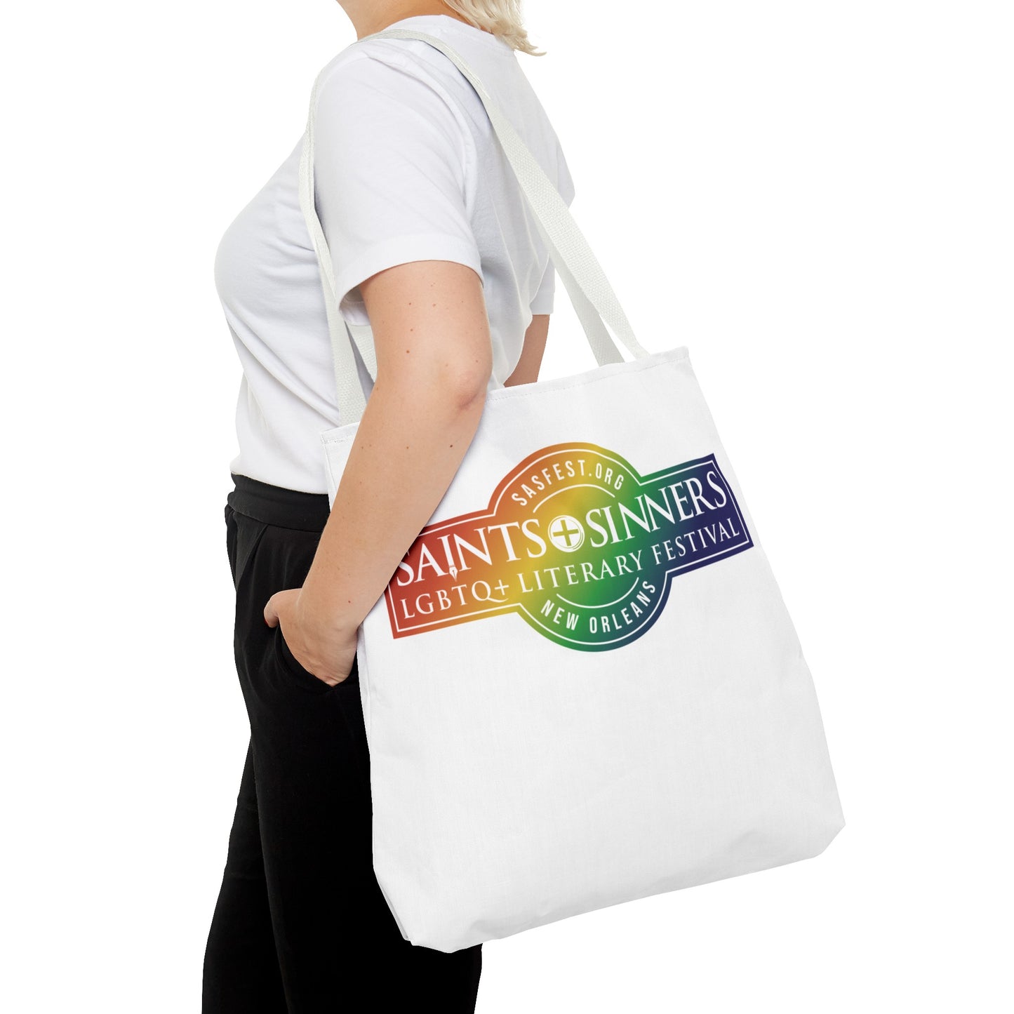 Saints & Sinners Rainbow Logo Tote Bag