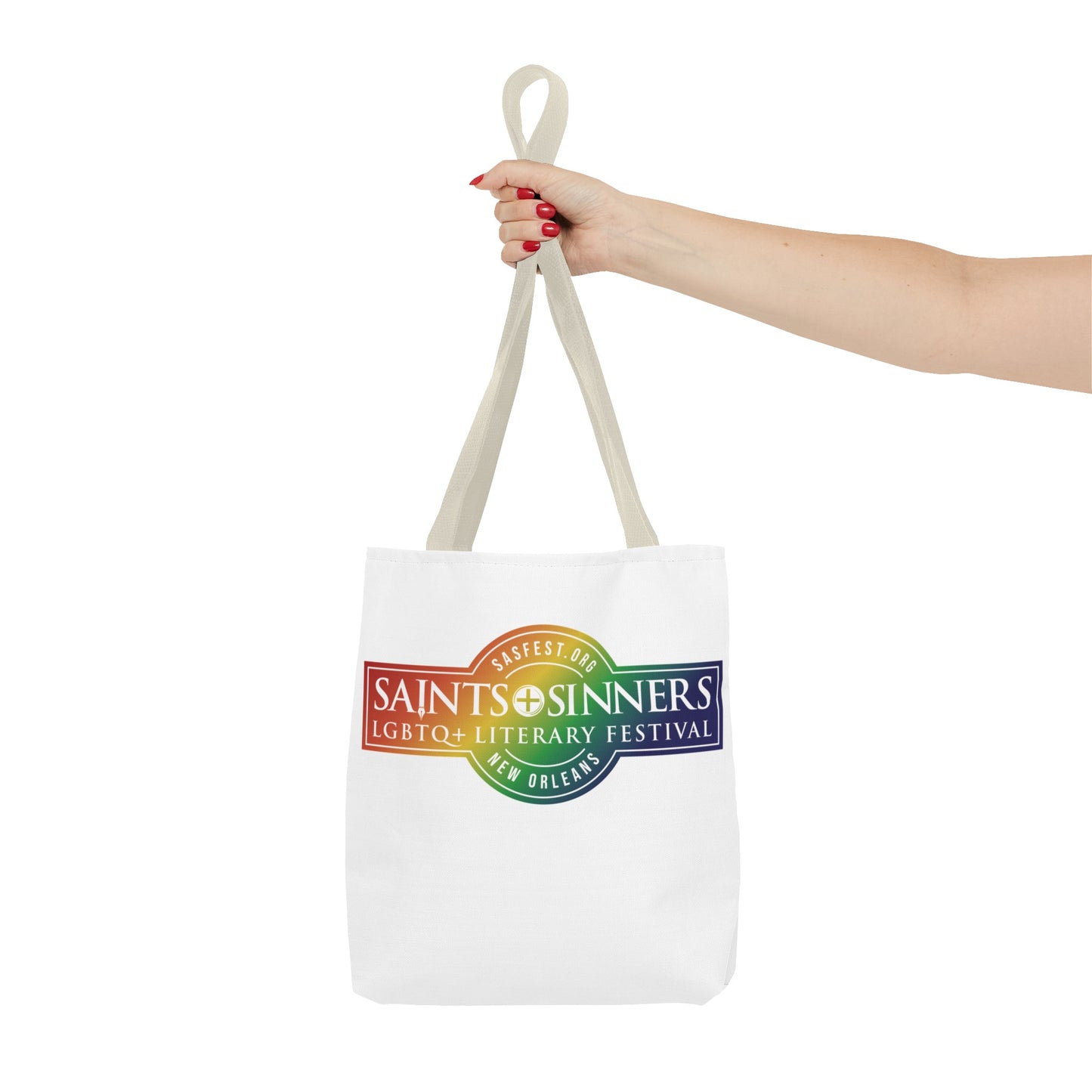 Saints & Sinners Rainbow Logo Tote Bag