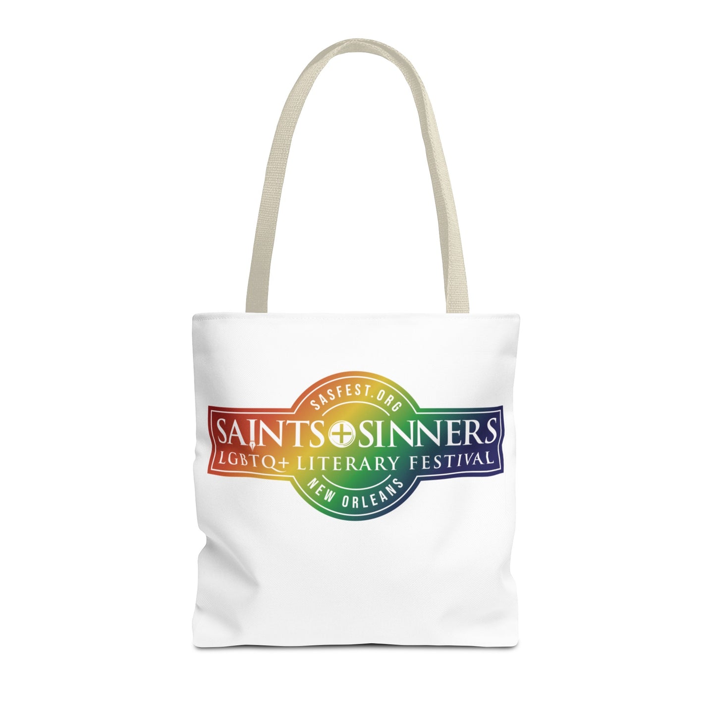 Saints & Sinners Rainbow Logo Tote Bag