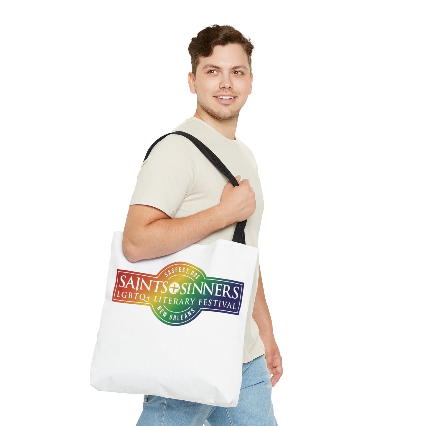 Saints & Sinners Rainbow Logo Tote Bag