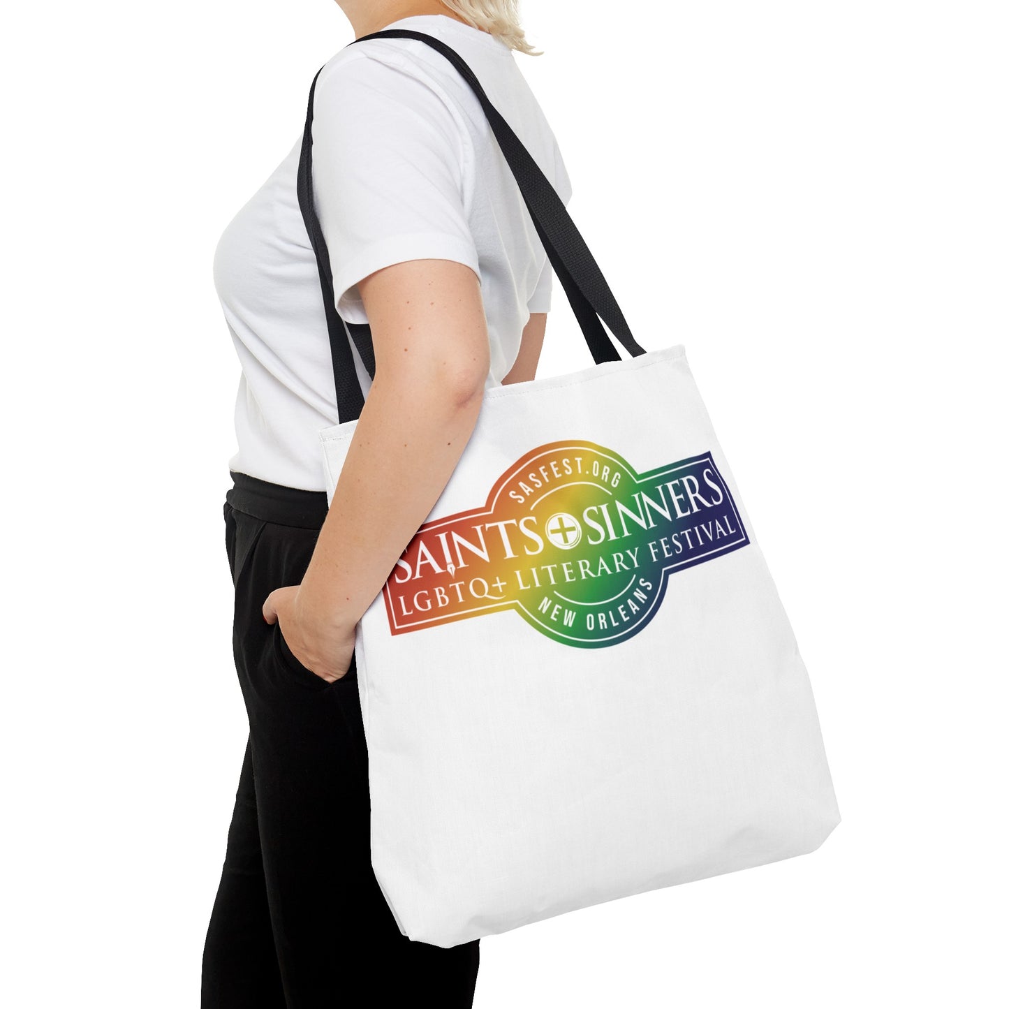 Saints & Sinners Rainbow Logo Tote Bag