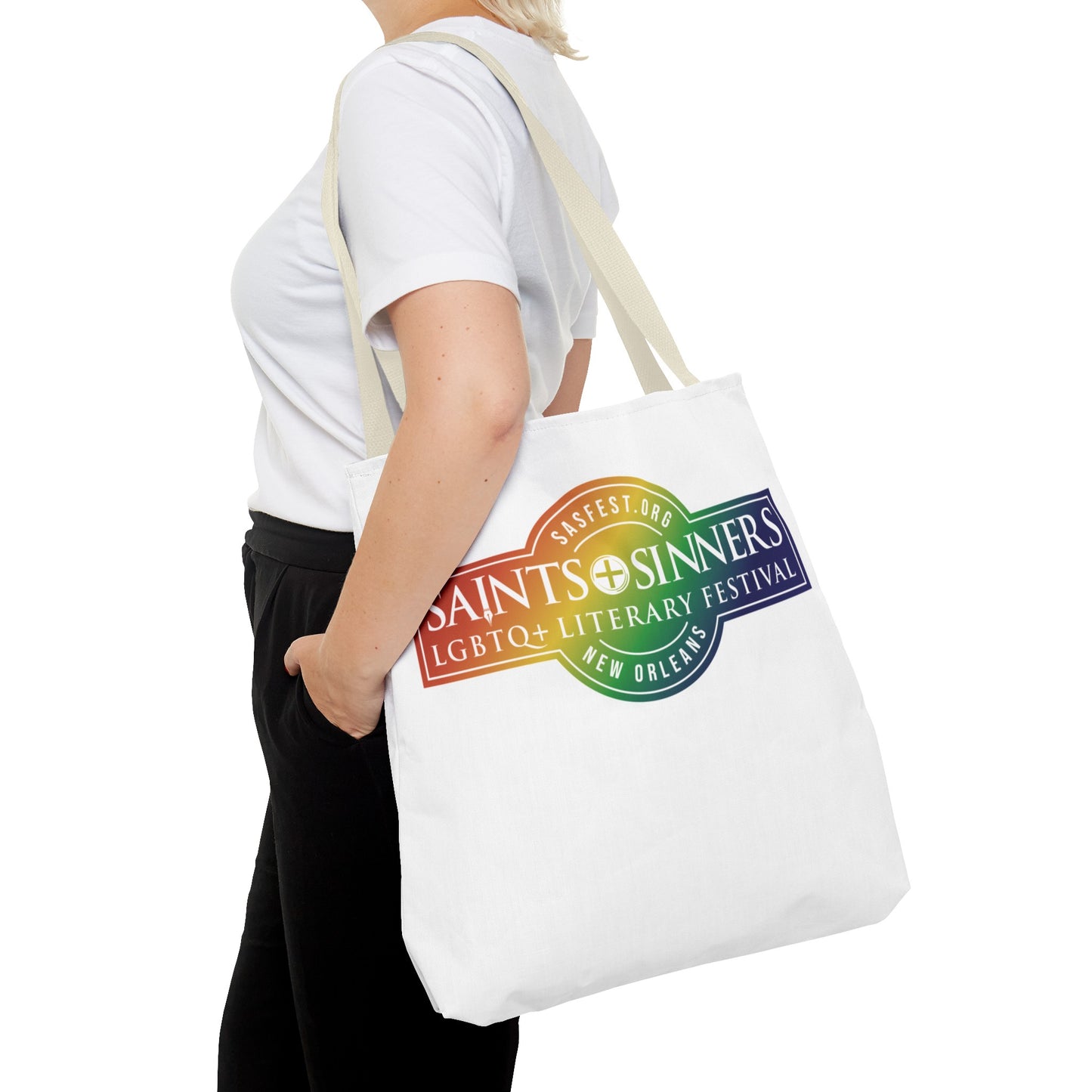 Saints & Sinners Rainbow Logo Tote Bag