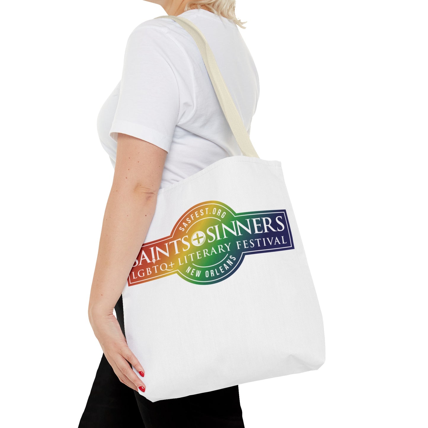 Saints & Sinners Rainbow Logo Tote Bag