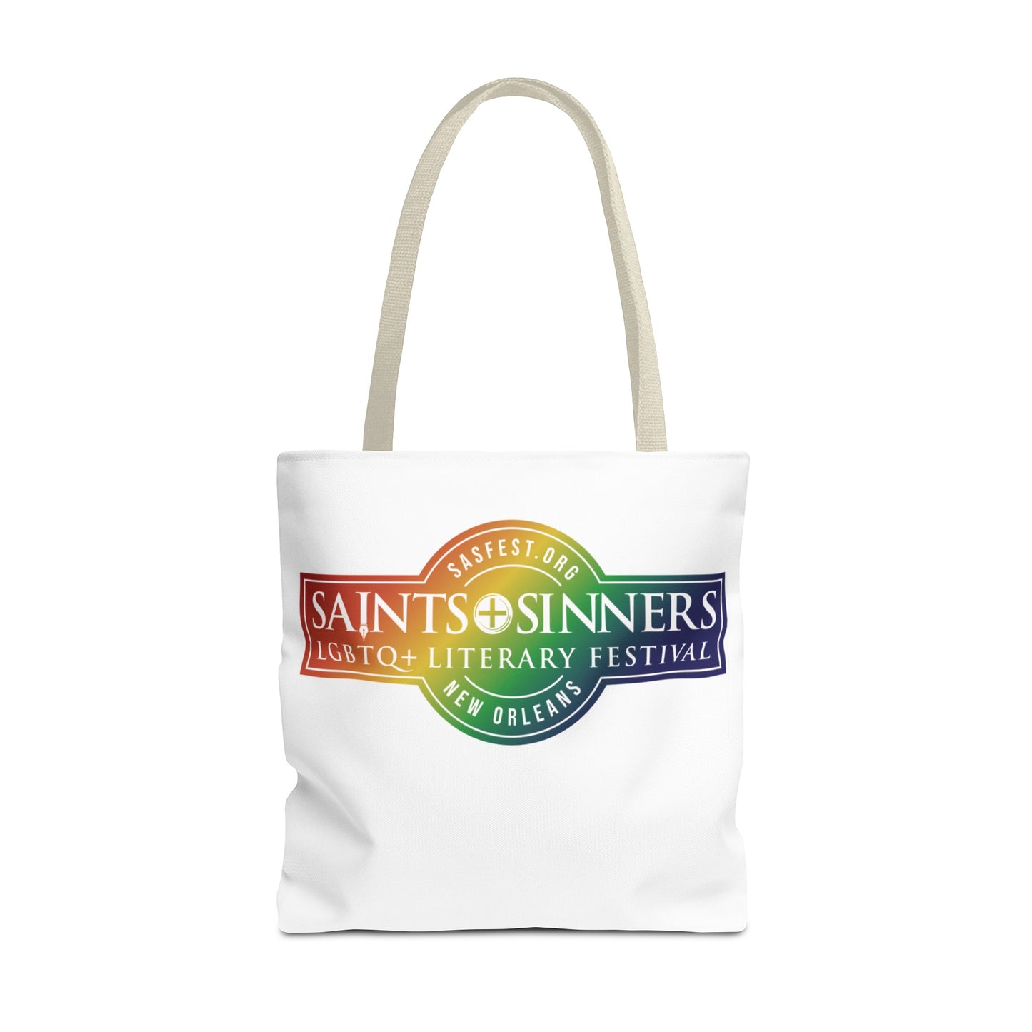 Saints & Sinners Rainbow Logo Tote Bag