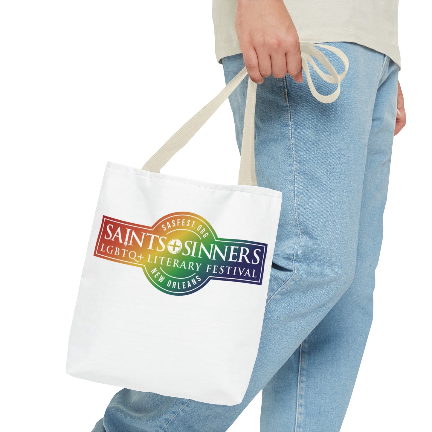 Saints & Sinners Rainbow Logo Tote Bag