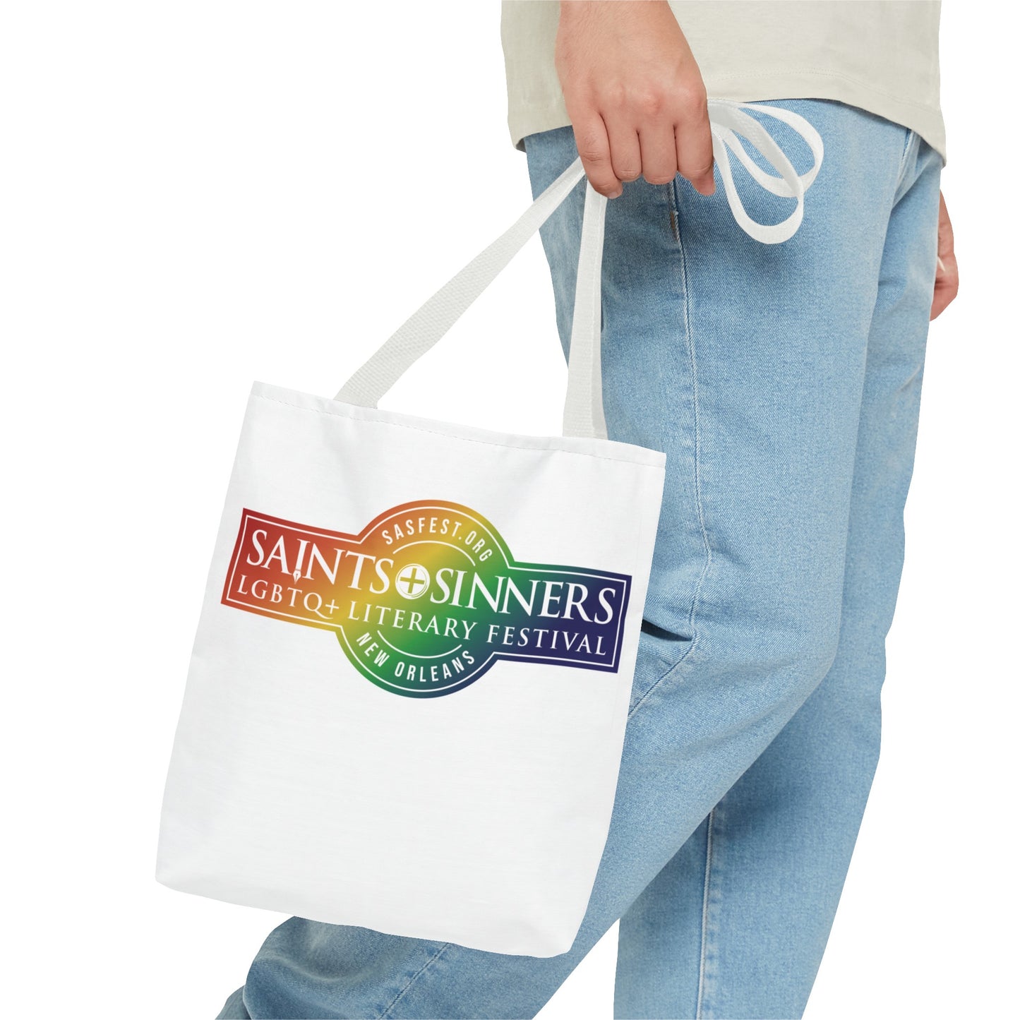 Saints & Sinners Rainbow Logo Tote Bag