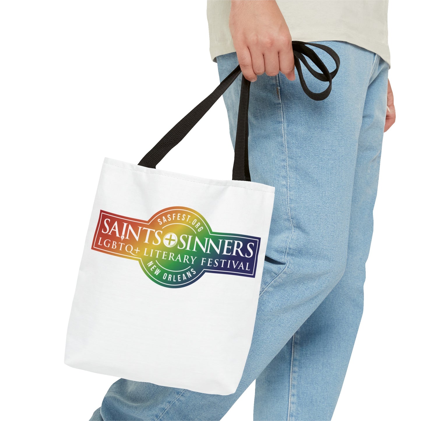 Saints & Sinners Rainbow Logo Tote Bag