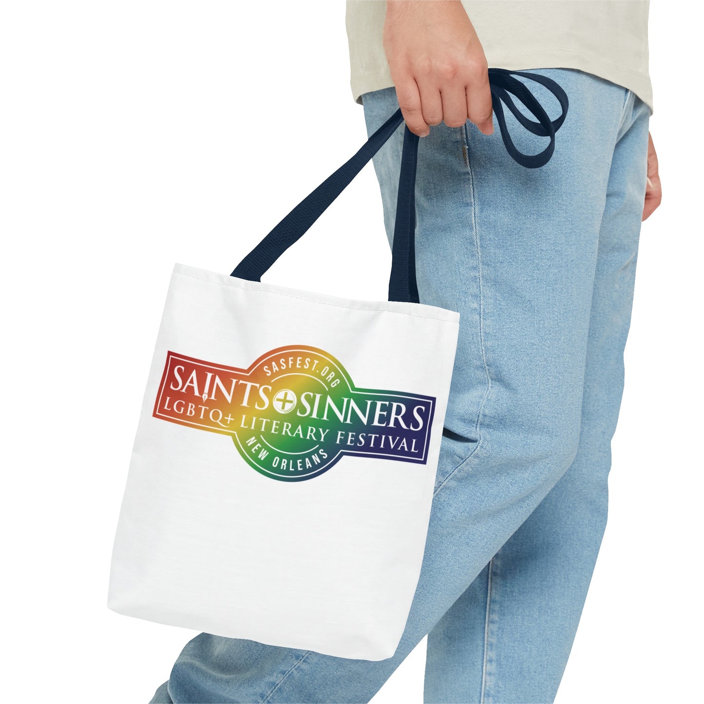 Saints & Sinners Rainbow Logo Tote Bag
