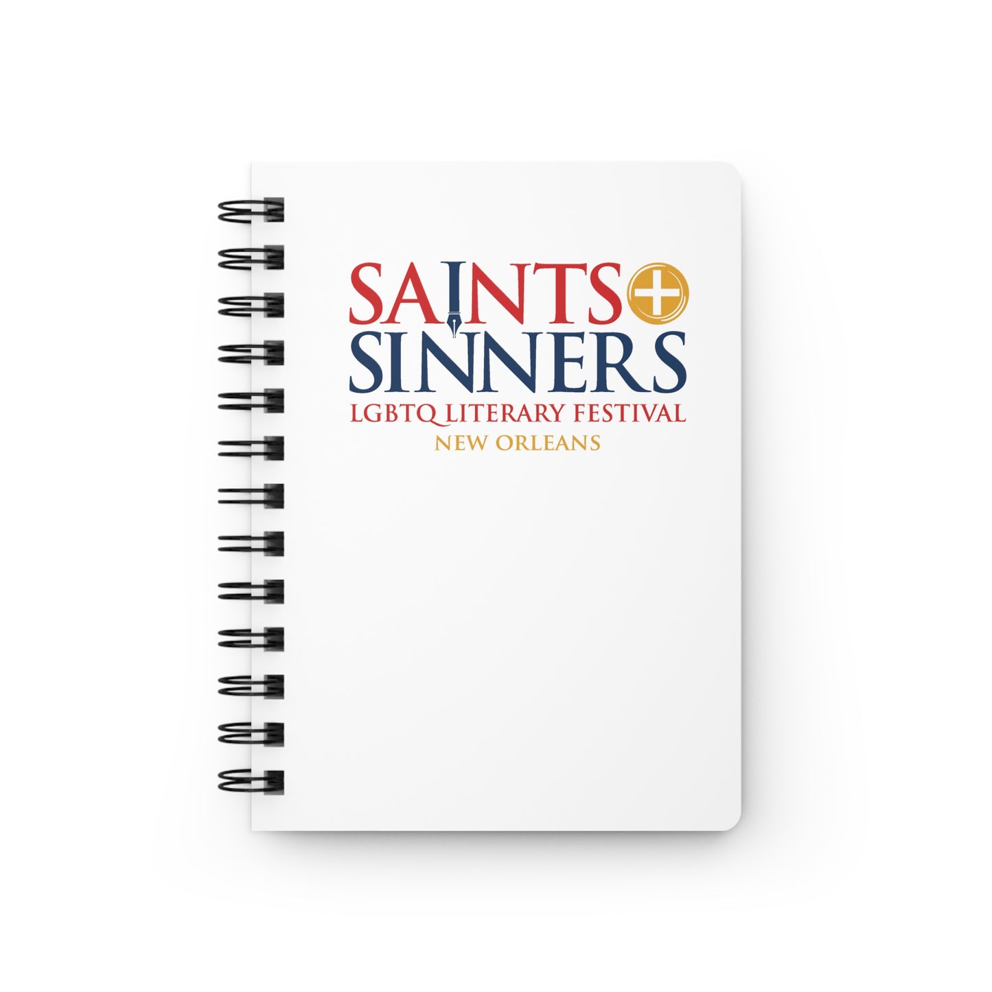 Saints & Sinners Logo Spiral Bound Journal - White
