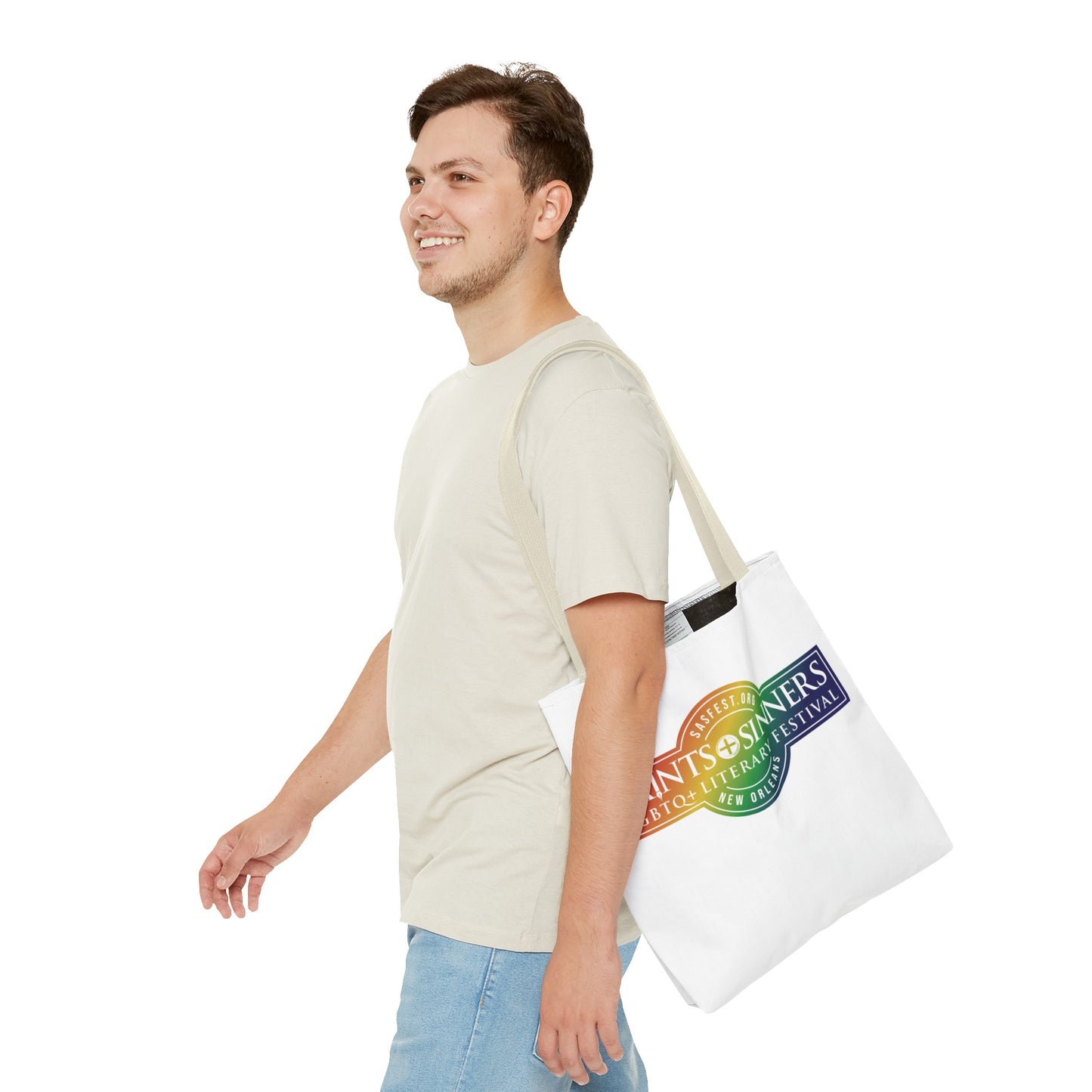 Saints & Sinners Rainbow Logo Tote Bag