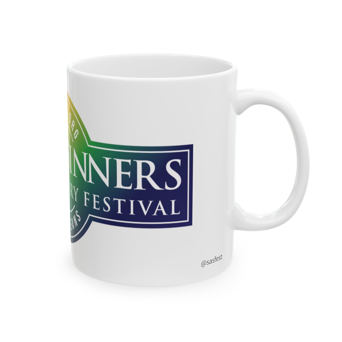 SASFest Rainbow Logo Ceramic Mug