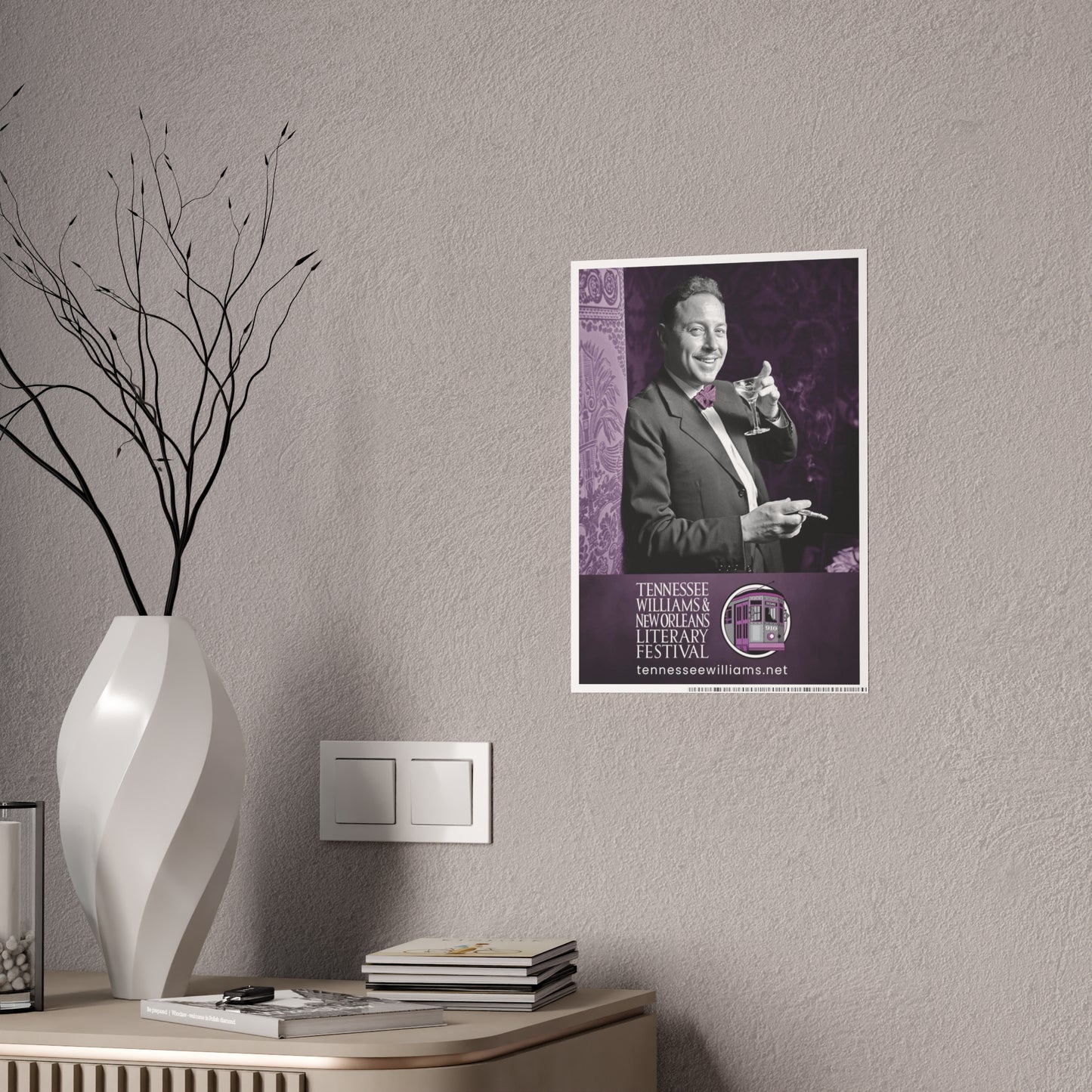 Tennessee Williams w/ Cocktail Poster