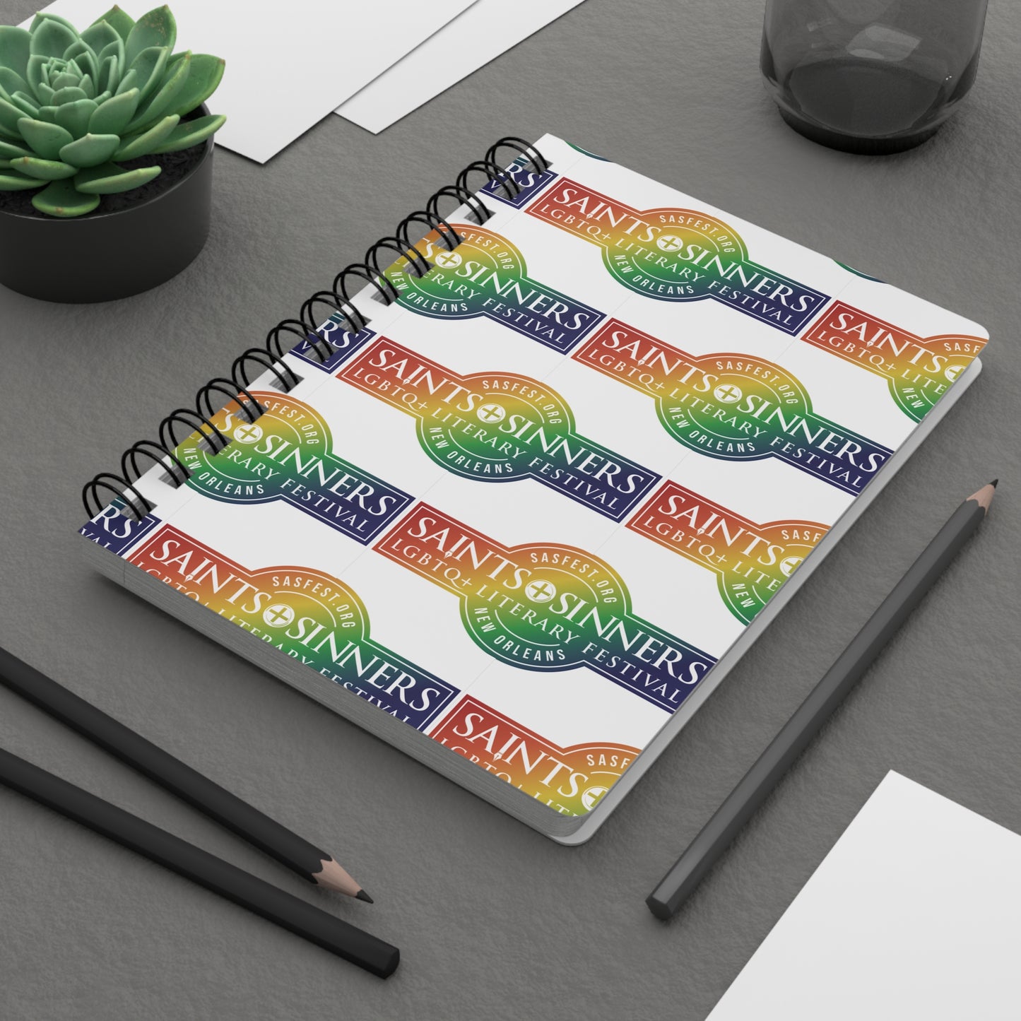 Saints & Sinners Rainbow Logo Spiral Bound Journal