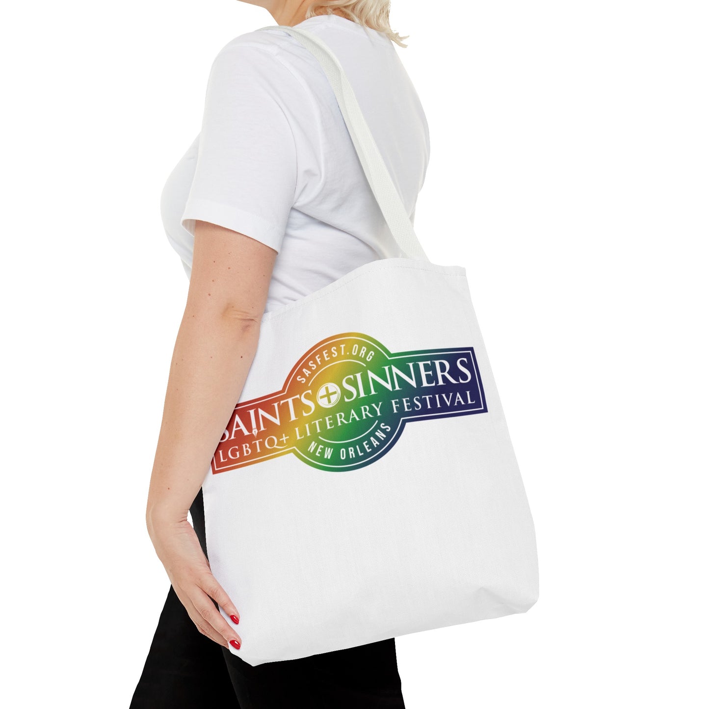 Saints & Sinners Rainbow Logo Tote Bag