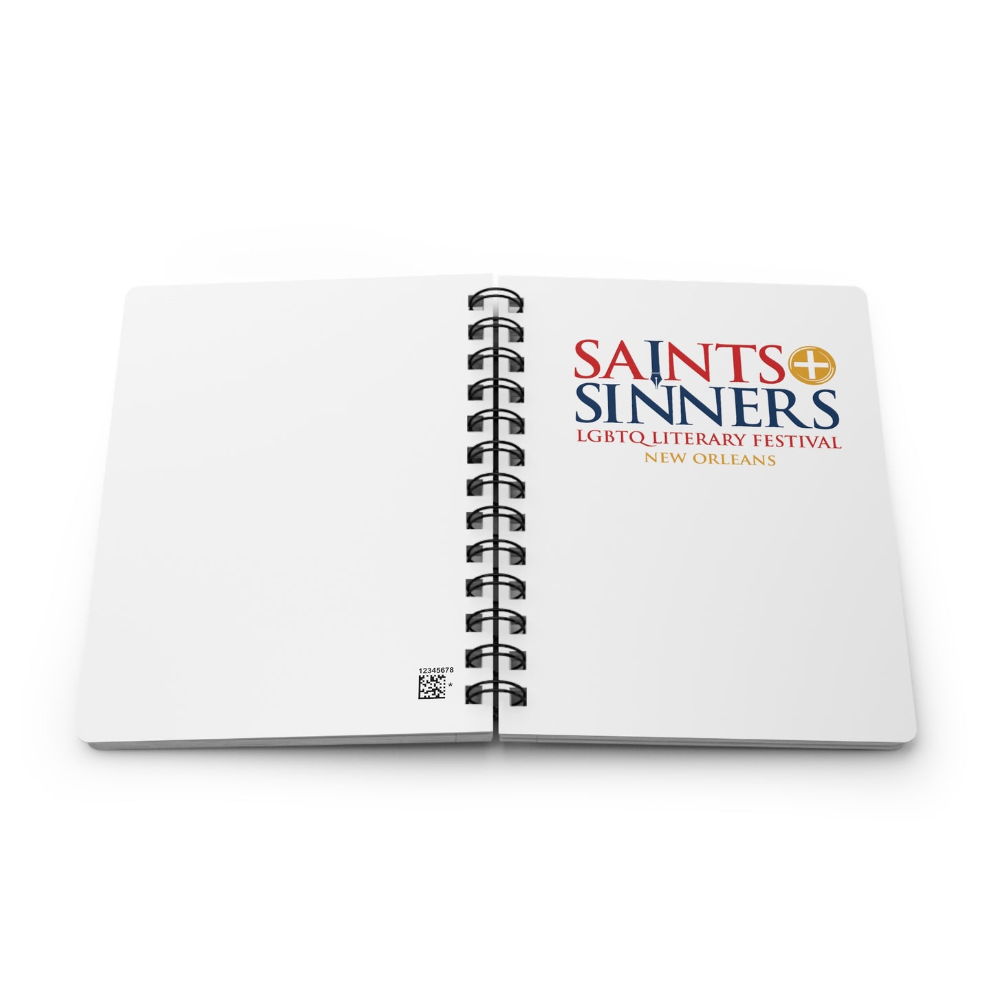 Saints & Sinners Logo Spiral Bound Journal - White