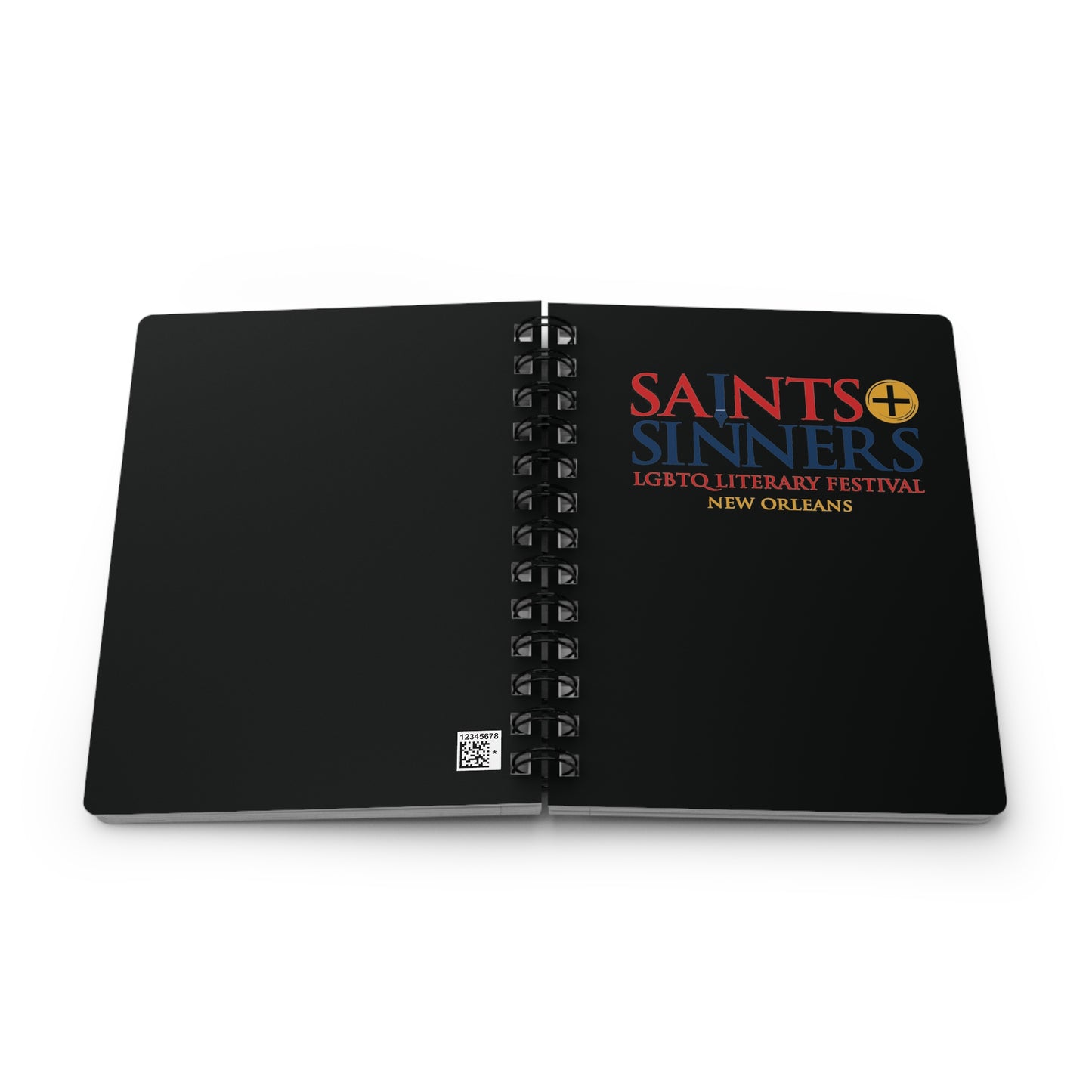 Saints & Sinners Logo Spiral Bound Journal - Black